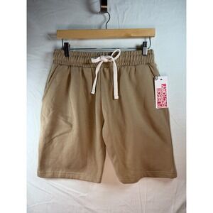 Fleece Factory Mens Core Sweat Shorts Beige Sweat Shorts NWT Size Medium